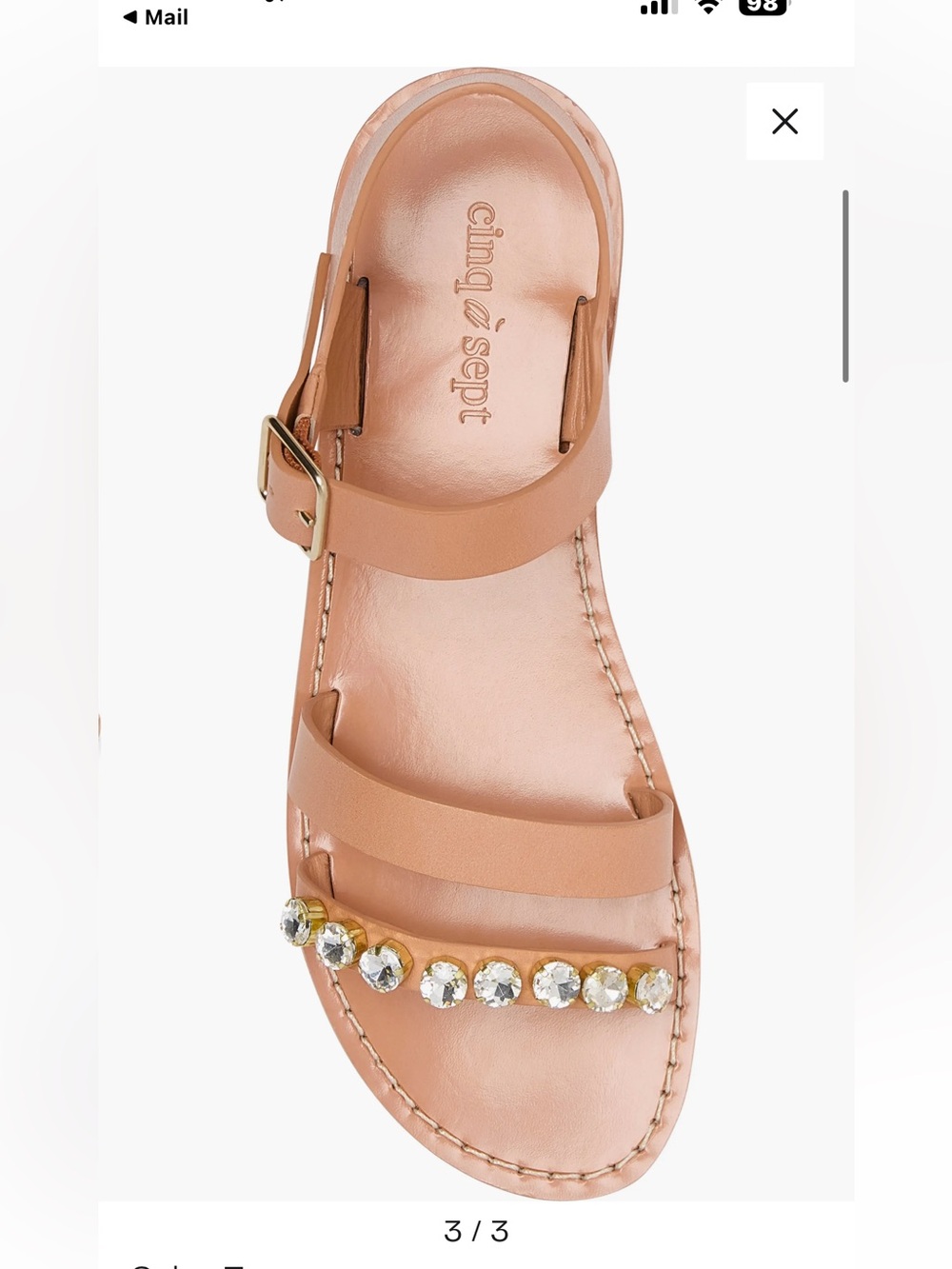 NWOB Cinq a Sept TAWNEY VICTORIA ANKLE STRAP SANDAL Size 37.5